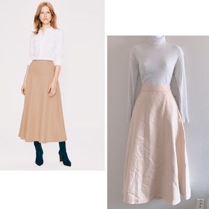 ✨ NWT Boutique Cream A Line Maxi Skirt Wool